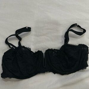 Black lace bra